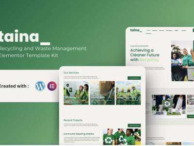 Taina - Recycling and Waste Management Elementor Template Kit