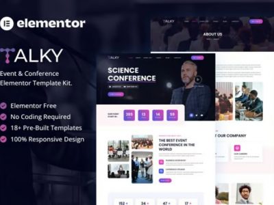 Talky - Event & Conference Elementor Template Kit