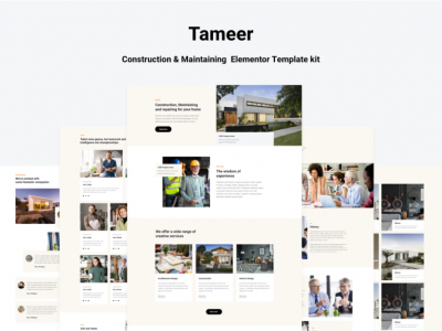 Tammer - Construction & Maintenance Elementor Template kit