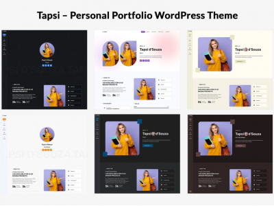 Tapsi – Personal Portfolio WordPress Theme