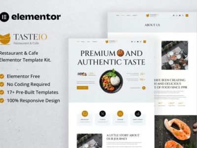 Tasteio - Restaurant & Cafe Elementor Template Kit