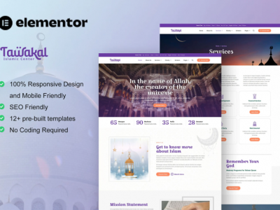 Tawakal - Mosque & Islamic Center Elementor Template Kit