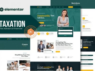 Taxation - Tax Advisor & Financial Consulting Elementor Pro Template Kit