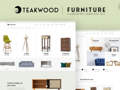 Teakwood - Furniture Shop Elementor Pro Template Kit