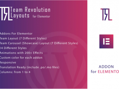Team Revolution Layouts for Elementor