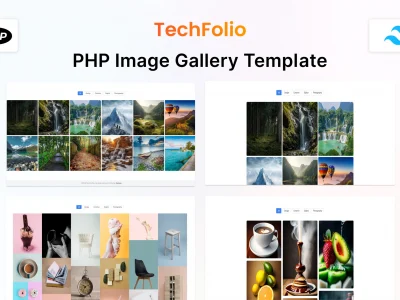 TechFolio - PHP & Tailwind CSS Portfolio Template