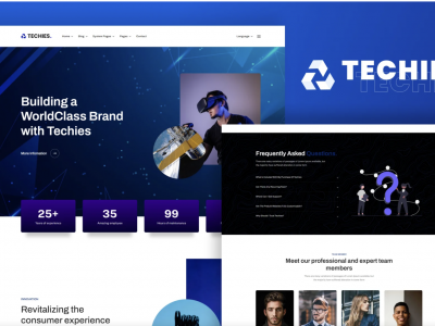 Techies - Technology Branding Agency Elementor Pro Template Kit