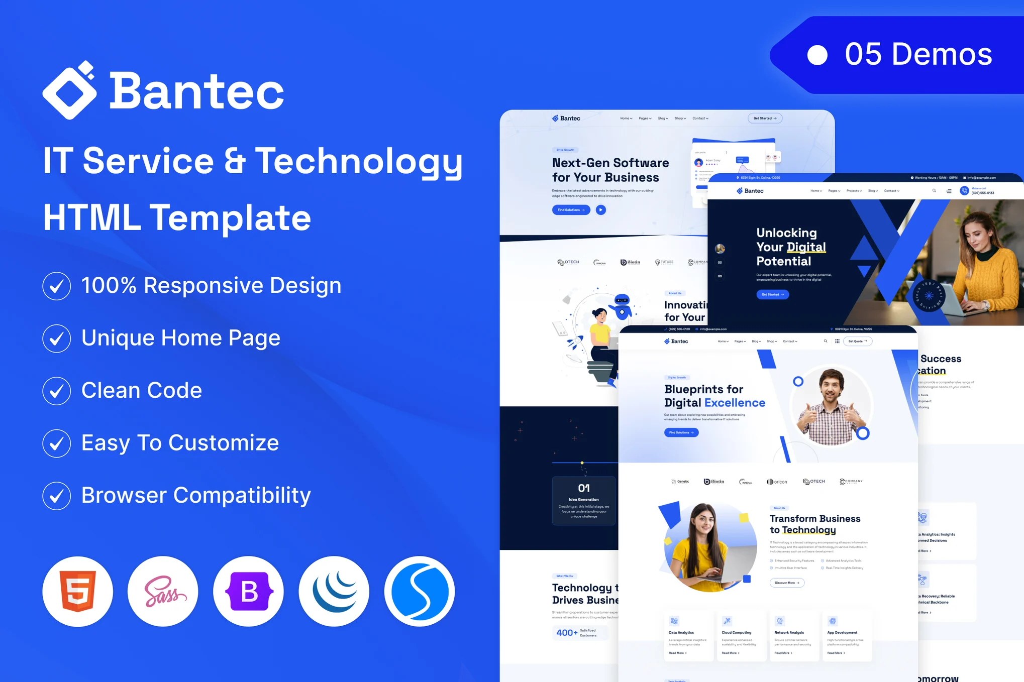 Technology and Software Company HTML Template
