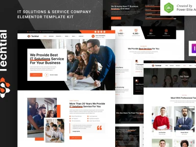 Techtial – IT Solutions & Services Company Elementor Template Kit