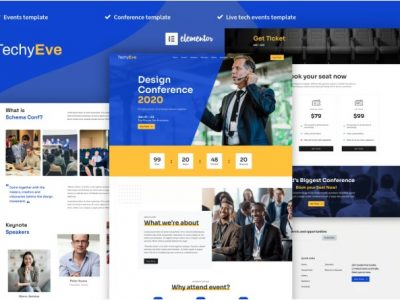 TechyEve - Event & Conference Elementor Pro Template Kit