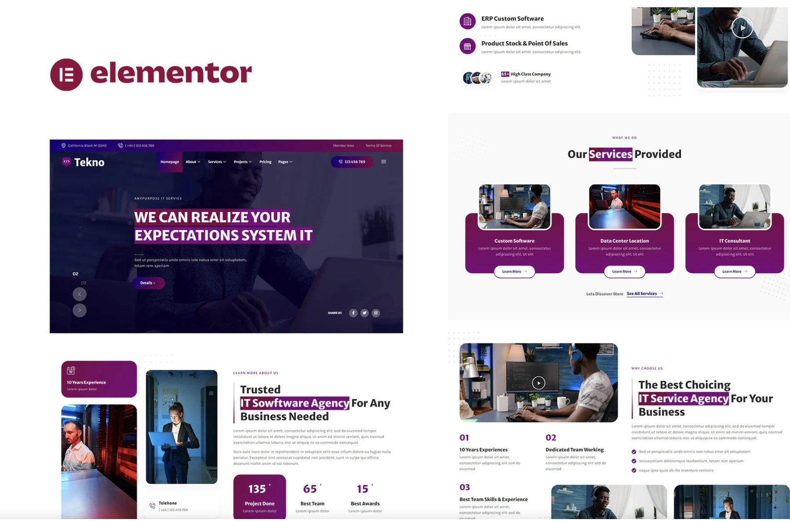 Tekno - IT Service & Software Developer Elementor Template Kit