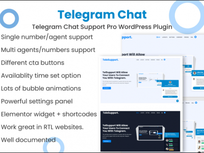 Telegram Chat Support Pro WordPress Plugin