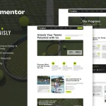 Tennisly - Tennis School & Sports Club Elementor Template Kit