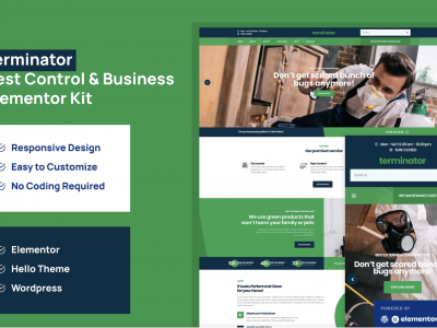 Terminator - Business & Pest Control Elementor Pro Template Kit