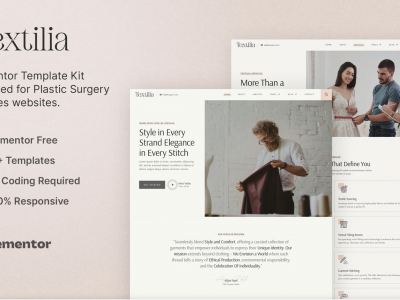 Textilia – Textile & Garment Industry Elementor Template Kit