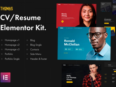 Thomas - CVPortfolio Elementor Template Kit