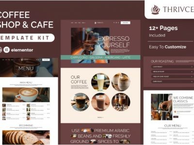 Thrivce – Coffee Shop & Cafe Elementor Template Kit