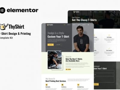 Thyshirt - TShirt Design and Printing Elementor Template Kit
