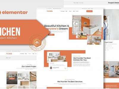 Tichen - Modern Kitchen Elementor Template Kit