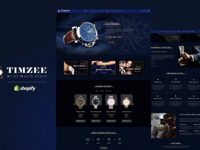 Timzee  Shopify Watch Store & Digital Clock Theme