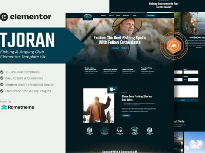 Tjoran - Fishing & Angling Club Elementor Template Kit