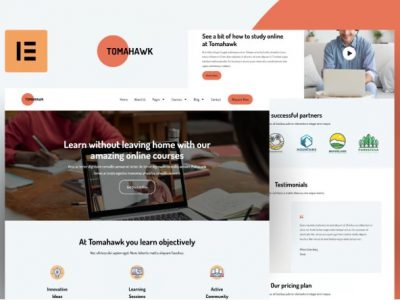 Tomahawk - Online Courses Elementor Pro Template Kit