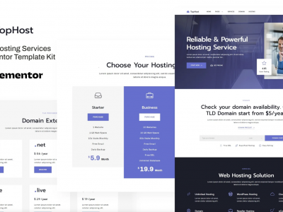 TopHost - Web Hosting Services Elementor Template Kit