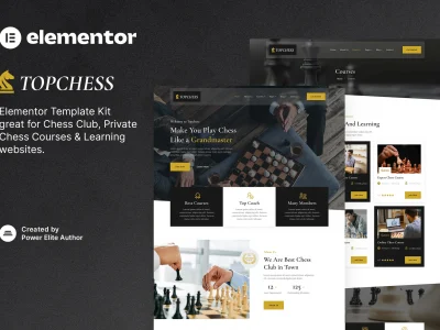 Topchess – Chess Club Courses & Training Elementor Template Kit