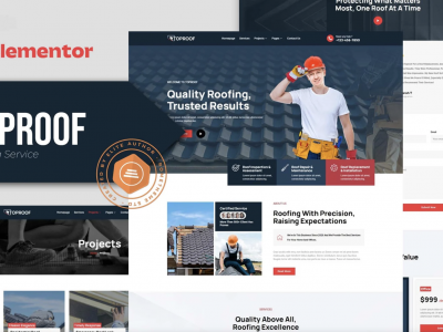 Toproof - Roofing Service Elementor Template Kit