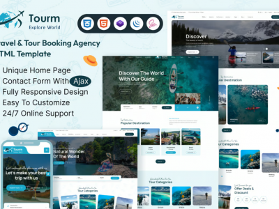 Tourm - Travel & Tour Booking Agency HTML Template