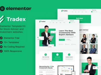 Tradex – Stock Advisor & Investment Elementor Template Kit