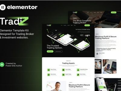Tradiz – Trading Broker & Investment Elementor Template Kit