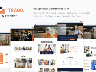Trago - Movers & Packers Service Elementor Template Kit