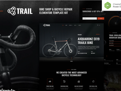 Trail – Bike Shop & Bicycle Repair Elementor Template Kit