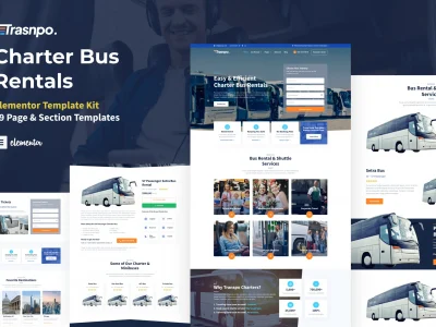 Transpo - Charter Bus Rental Company Elementor Pro Template Kit