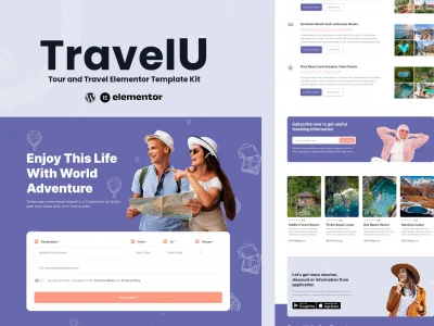 TravelU - Tour & Travel Elementor Template Kit