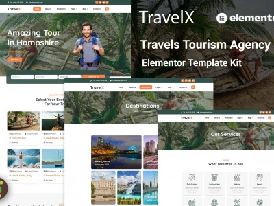 TravelX - Travels Tourism Agency Elementor Template Kit