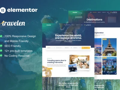 Travelen - Travel & Tour Agency Elementor Pro Template Kit