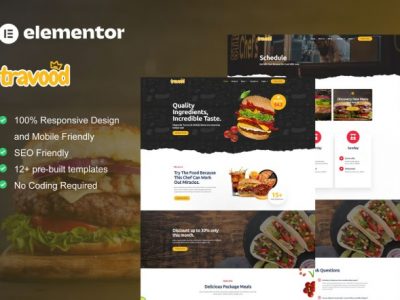 Travood - Food Truck & Street Food Elementor Pro Template Kit