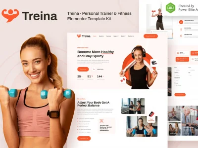 Treina – Personal Trainer & Fitness Elementor Template Kit