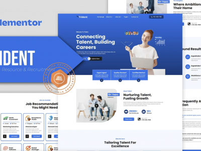 Trident - Human Resources & Recruitment Agency Elementor Template Kit