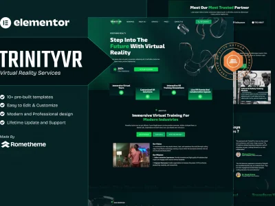 TrinityVR - Virtual Reality Services Elementor Template Kit