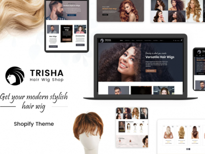 Trisha  Hair Weave, Wig Shopify Theme
