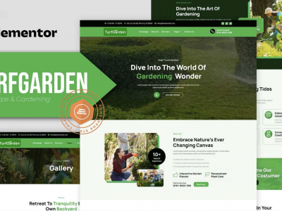 Turfgarden - Landscape & Gardening Elementor Template Kit