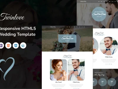 Twain Love - Responsive HTML5 Wedding Template