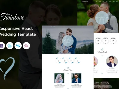 Twain Love - Responsive React Wedding Template