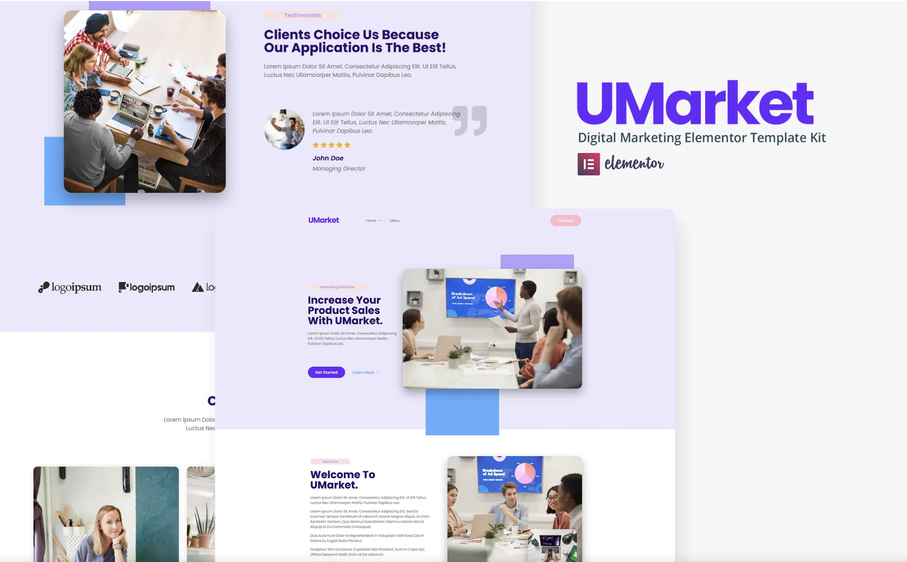 UMarket - Digital Marketing Elementor Template Kit