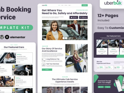 Uberbuk – Taxi Company & Online Cab Service Elementor Template Kit
