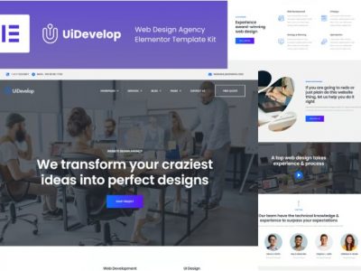 UiDevelop - Web Design Agency Elementor Pro Template Kit