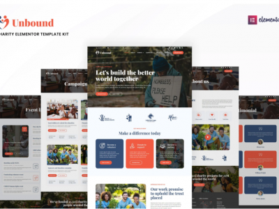 Unbound - Charity & Nonprofit Elementor Template Kit